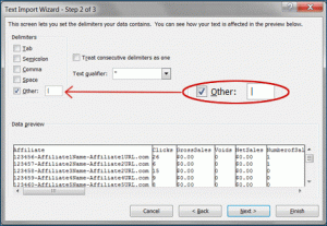 pipe delimited file